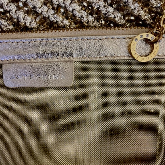 ANTEPRIMA - Beautiful metallic wire mesh Tote Bag w/EXTRA makeup pouch TWO-FER! - Picture 9 of 10